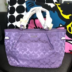 NWT Purple Coach Shoulder Bag